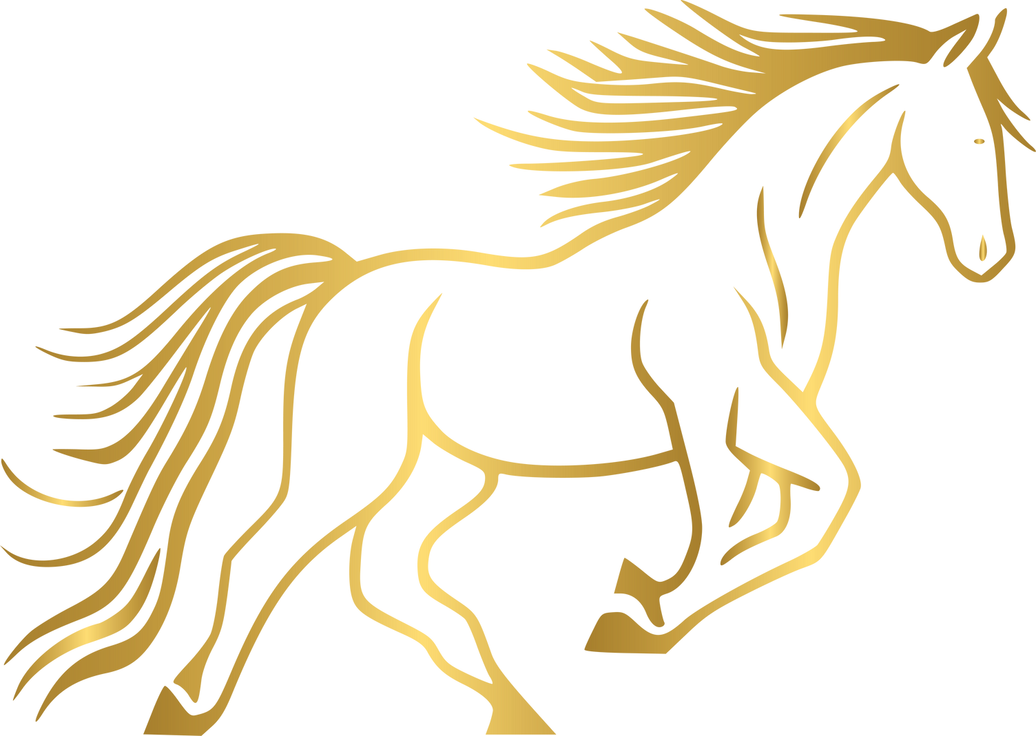 Golden horse